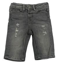 Šedé riflové skinny kraťasy s prošoupáním Denim Co.