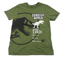 Khaki tričko s dinosaury - Jurský svět zn. Primark