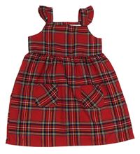 Červeno-barevné kostkované šaty Primark