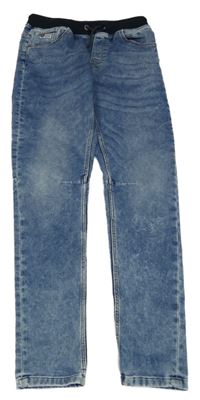 Modré jogger rifle s úpletovým pasem C&A