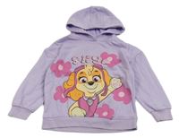 Lila mikina s kytičkami a kapucí - Tlapková patrola Nickelodeon