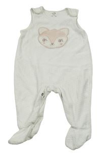 Bílé sametové dupačky s liškou C&A