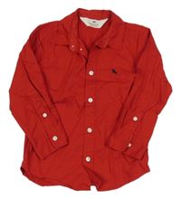 Červená košile s výšivkou H&M