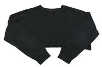 Černá crop mikina New Look