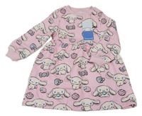Nové - Světlerůžové teplákové šaty - Cinnamoroll