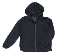 Černá funkční šusťáková sportovní bunda s kapucí Under Armour