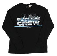 Černé triko s nápisem H&M