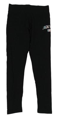 Černé legíny s logem Jack Wills