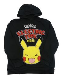 Černá mikina Pikachu s kapucí George