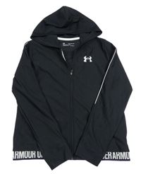 Černá sportovní funkční propínací mikina s kapucí Under Armour 