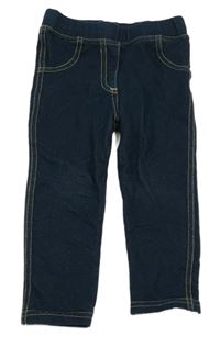 Tmavomodré legíny riflového vzhedu