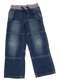 Modré rifle s úpletovým pasem Mini Boden 