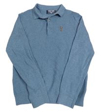 Modrý vzorovaný svetr s límečkem Next 