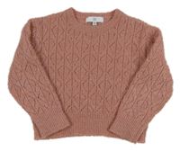 Růžovo-střírný vzorovaný svetr La Redoute