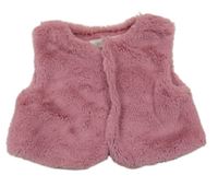 Růžová chlupatá vesta Mayoral