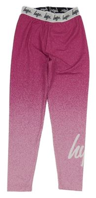 Růžové sportovní legíny s logem Hype