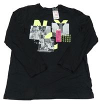 Nové - Černé triko s nápisem a městem Primark