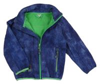 Tmavomodro-modrá batikovaná softshellová bunda Bob de Bear