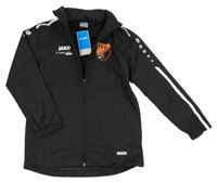 Nové - Černá šusťáková fotbalová bunda s ukrývací kapucí Jako