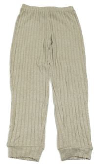 Béžové žebrované úpletové kalhoty George 