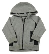 Šedo-černá propínací mikina s kapucí F&F