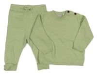 2set - Pistáciový svetr + pletené kalhoty Smile