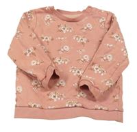 Růžová květovaná mikina C&A