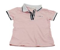 Světlerůžové polo tričko s nápisem CXL
