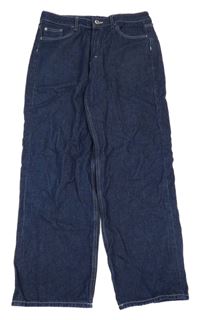 Tmavomodré loose fit rifle H&M