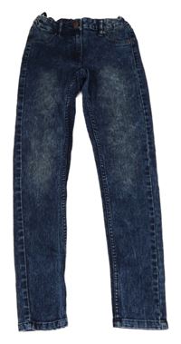 Tmavomodré plísňové slim rifle Real Denim 