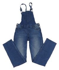 Tmavomodré laclové rifle H&M