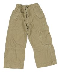 Béžové manšestrové kalhoty s kapsou H&M