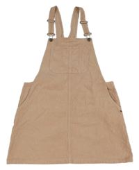 Starorůžové manšestrové laclové kalhoty Pull&Bear