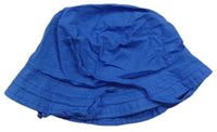 Modrý plátěný zavazovací klobouk lupilu
