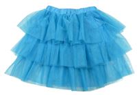 Modrá vrstvená tylová sukně Cinda