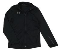 Černá funkční sportovní propínací mikina s logem UNDER ARMOUR
