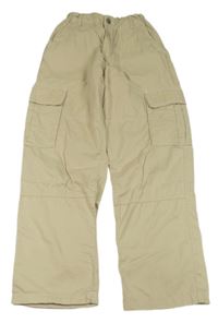 Béžové cargo plátěné kalhoty zn. H&M