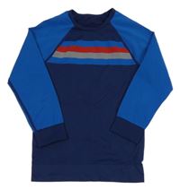 Tmavomodro-modré funkční thermo s pruhy crivit