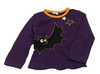 Purpurovo-oranžové úpletové mikinotriko s netopýrem BLADE&ROSE