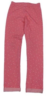 Růžové puntíkaté legíny riflového vzhledu Topolino