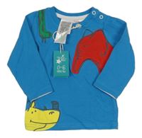 Nové - modré triko se zvířátky BLADE&ROSE