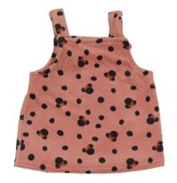 Růžové puntíkaté fleecové šaty s Minnie George