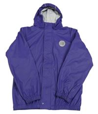 Tmavofialová nepromokavá bunda s odepínací kapucí LEGO