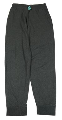 Tmavošedé melírované tepláky s mašlí bpc