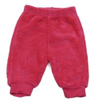 Malinové plyšové kalhoty Ergee