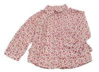 Smetanová halenka s jahůdkami a třešničkami a malinami 