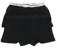 2x - Boxerky - Černé lupilu, černo/bílé s nápisy SHEIN