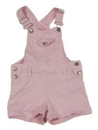 Světlerůžové riflové laclové kraťasy POCOPIANO