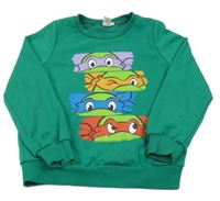 Tmavozelená mikina se Želvami Ninja SHEIN