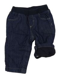 Tmavomodré podšité rifle s úpletovým pasem PETIT BATEAU